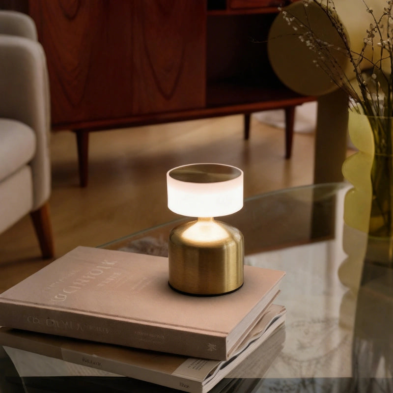 Modern Wrought Iron Table Lamp – Dimmable and Rechargeable with Customizable Illumination 5