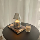 Modern Wrought Iron Table Lamp – Dimmable and Rechargeable with Customizable Illumination 9