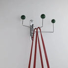 Wall Mounted Coat Rack with Rounded Metal Hooks