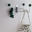 Wall Mounted Coat Rack with Rounded Metal Hooks