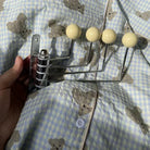 Wall Mounted Coat Rack with Rounded Metal Hooks