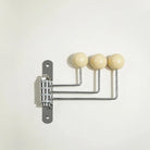 Wall Mounted Coat Rack with Rounded Metal Hooks