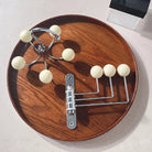Wall Mounted Coat Rack with Rounded Metal Hooks