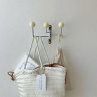 Wall Mounted Coat Rack with Rounded Metal Hooks