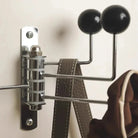 Wall Mounted Coat Rack with Rounded Metal Hooks