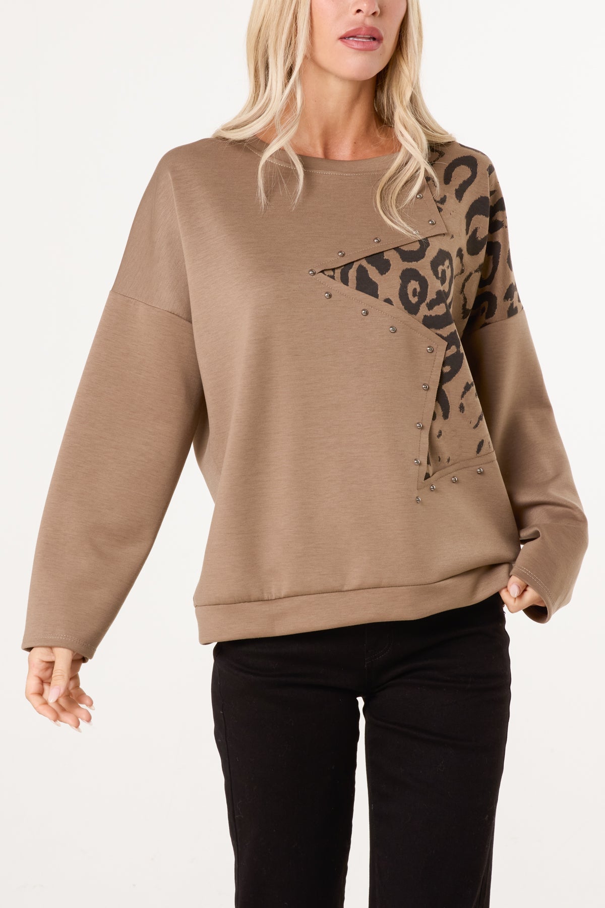 Women's Studded Star Jumper – Soft Knit Pullover