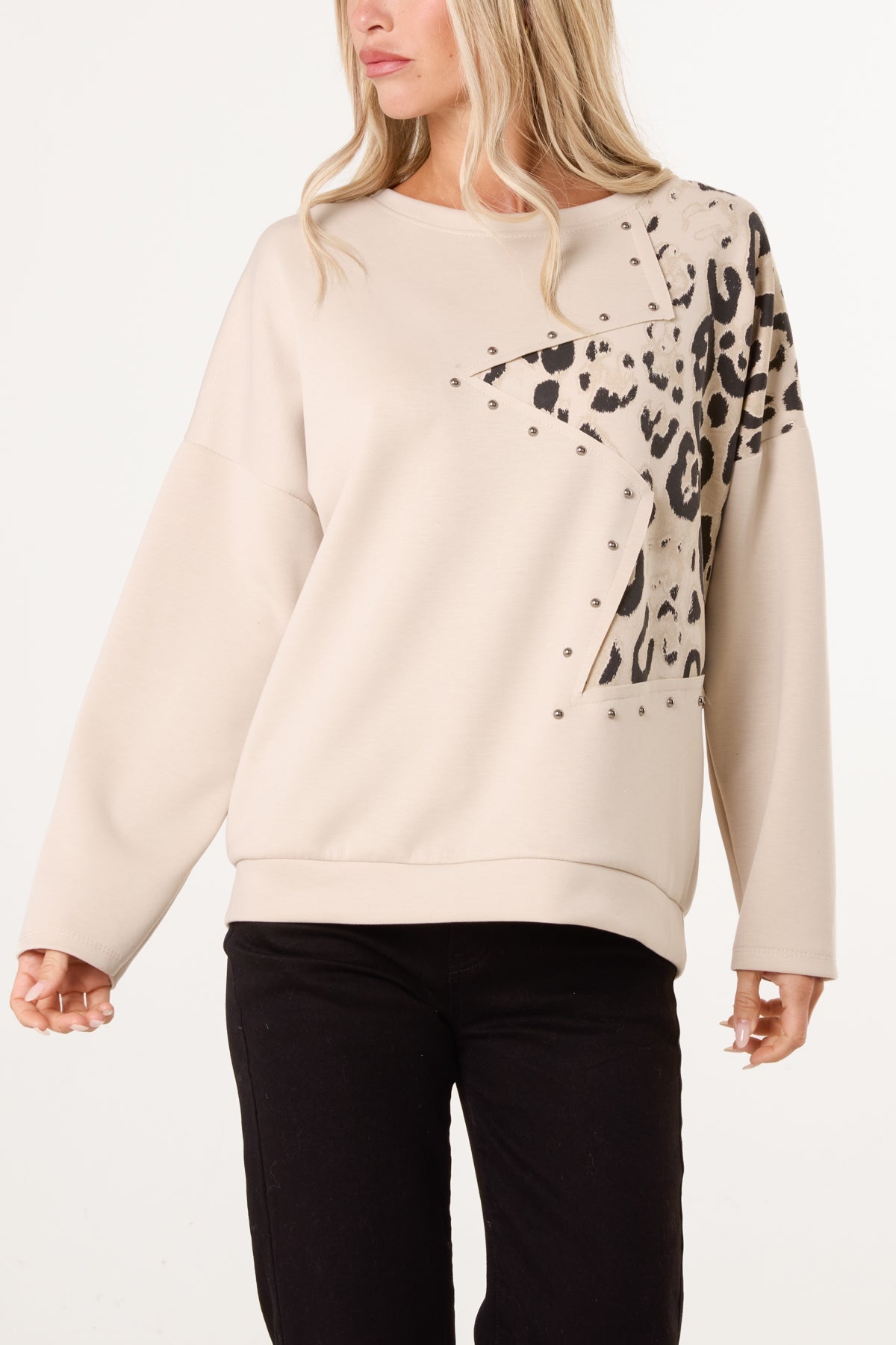 Women's Studded Star Jumper – Soft Knit Pullover