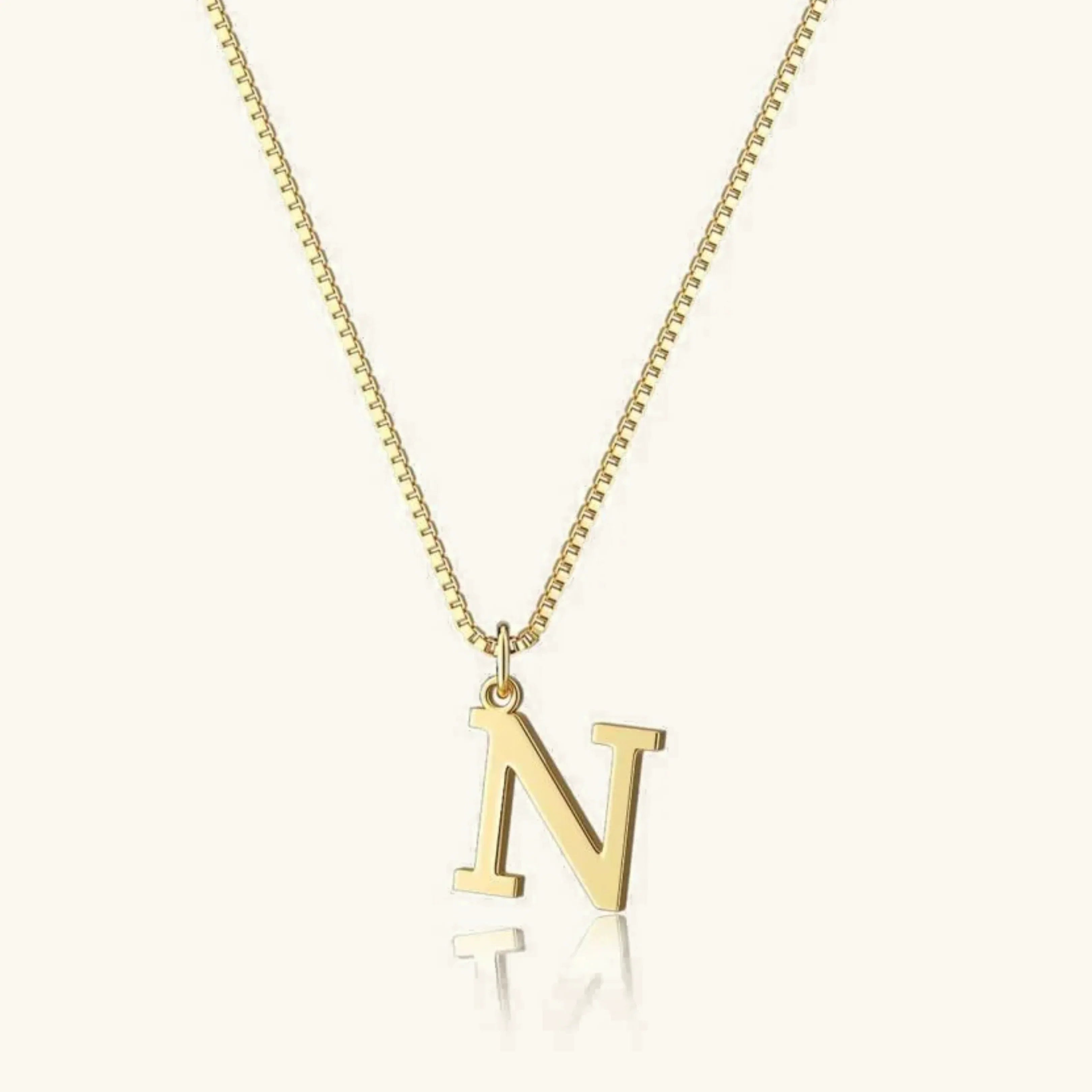 Women's Initial Pendant Necklace - Gold-Tone Letter Charm