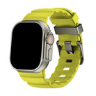 Silicone Sport Watch Strap with Titanium Buckle - Apple Watch Compatible