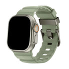Silicone Sport Watch Strap with Titanium Buckle - Apple Watch Compatible