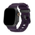 Silicone Sport Watch Strap with Titanium Buckle - Apple Watch Compatible