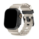 Silicone Sport Watch Strap with Titanium Buckle - Apple Watch Compatible