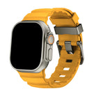 Silicone Sport Watch Strap with Titanium Buckle - Apple Watch Compatible