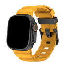 Silicone Sport Watch Strap with Titanium Buckle - Apple Watch Compatible