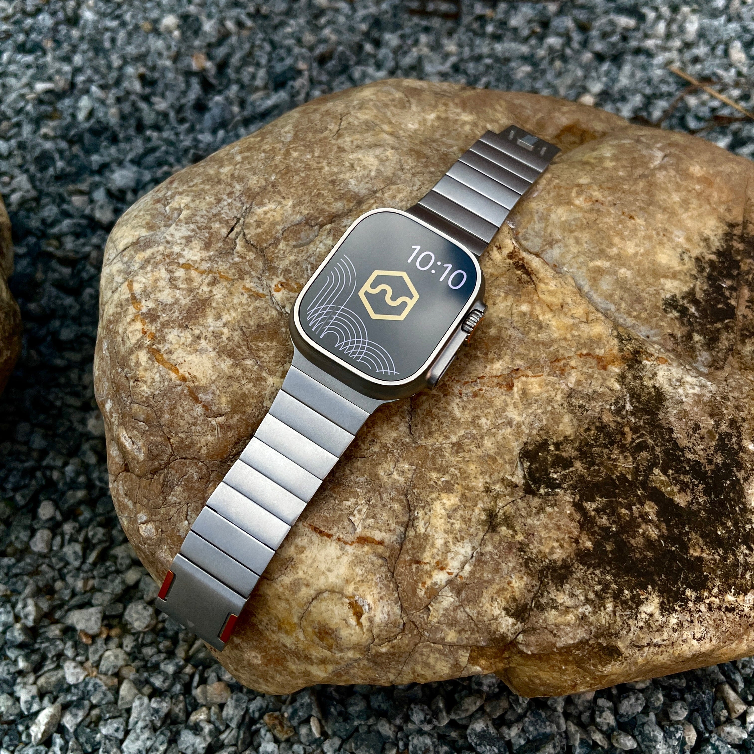 Titanium Watch Strap with Magnetic Link Clasp