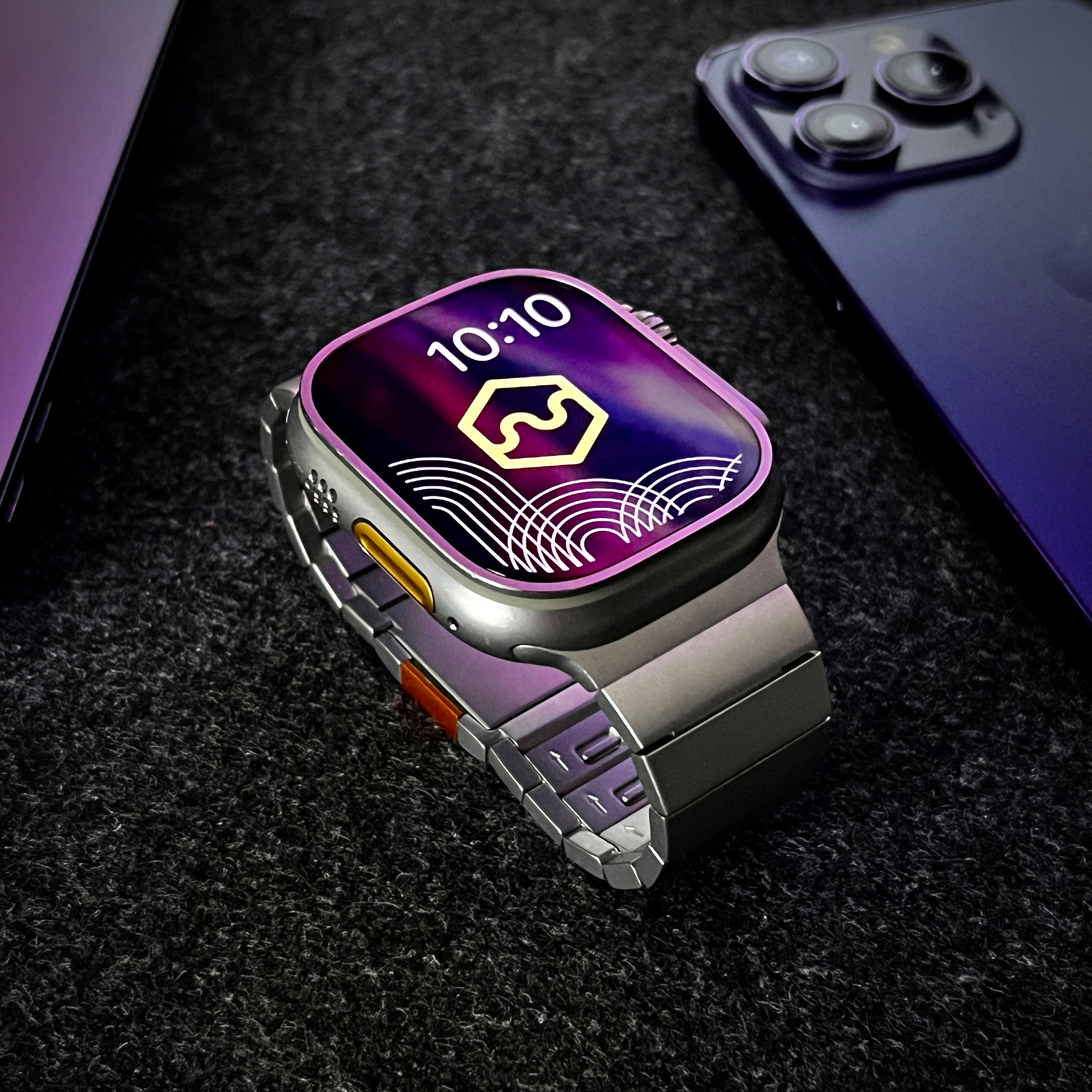 Titanium Watch Strap with Magnetic Link Clasp