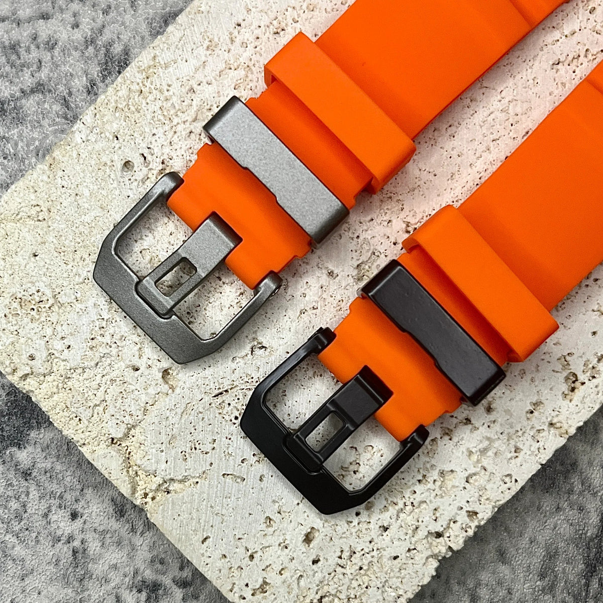 Silicone Sport Watch Strap with Titanium Buckle - Apple Watch Compatible