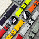 Silicone Sport Watch Strap with Titanium Buckle - Apple Watch Compatible