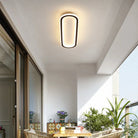 LED Ceiling Light Long Flush Mount, Black or Gold Finish