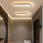 LED Ceiling Light Long Flush Mount, Black or Gold Finish