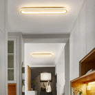 LED Ceiling Light Long Flush Mount, Black or Gold Finish
