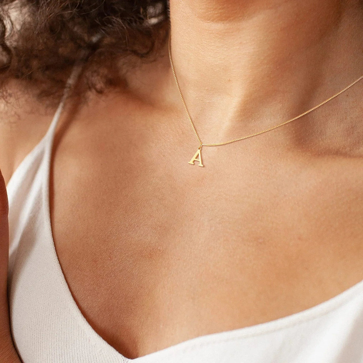 Women's Initial Pendant Necklace - Gold-Tone Letter Charm