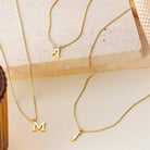 Women's Initial Pendant Necklace - Gold-Tone Letter Charm