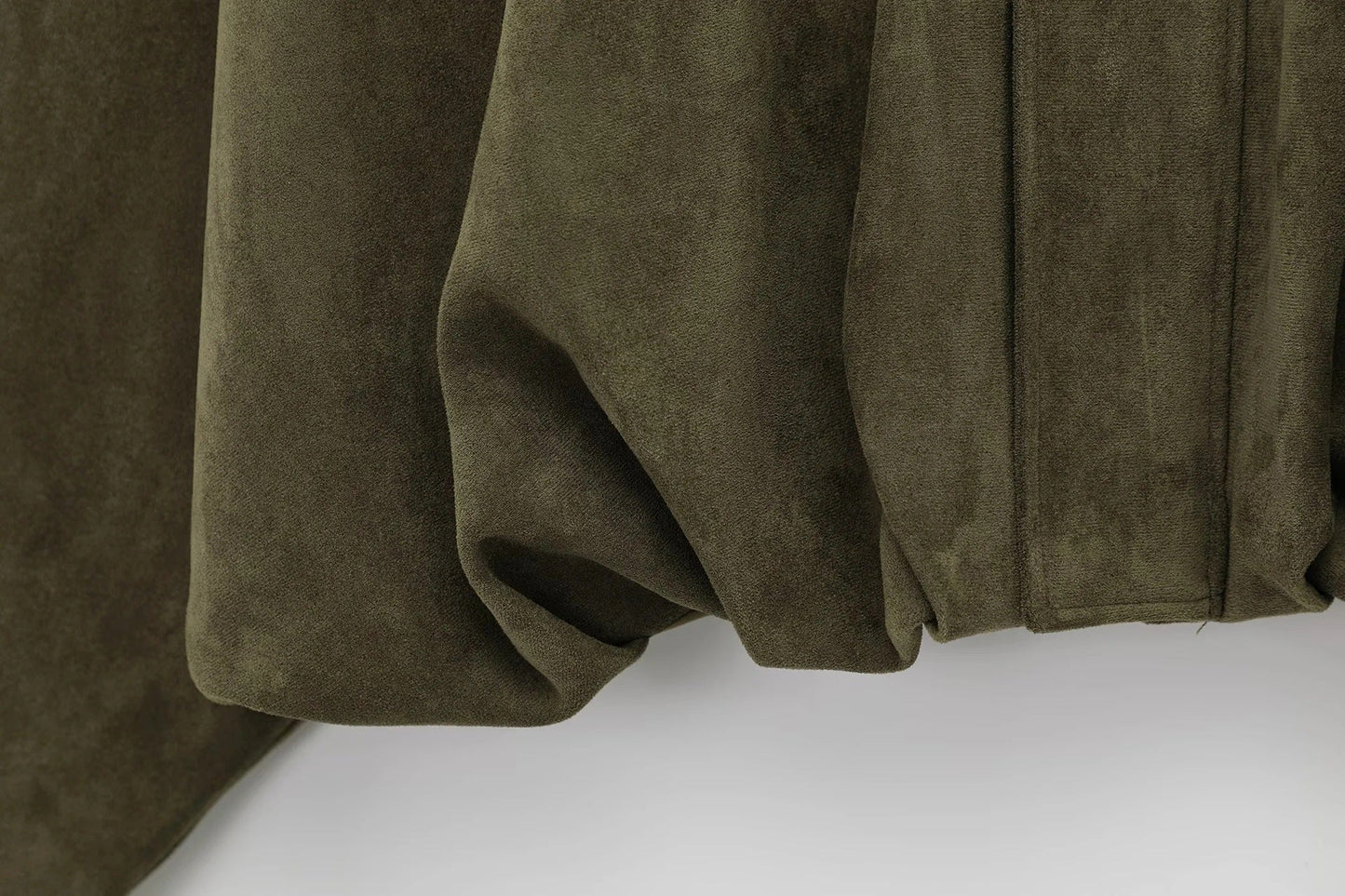 Suede Jacket | Oversized damesjas van suède met vintage look en gestructureerde schouders