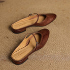 Women's Genuine Leather Mary Jane Mules