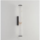 Marble Wall Sconce with Vertical Cylindrical LED Light, Copper Finish