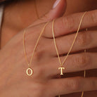 Women's Initial Pendant Necklace - Gold-Tone Letter Charm