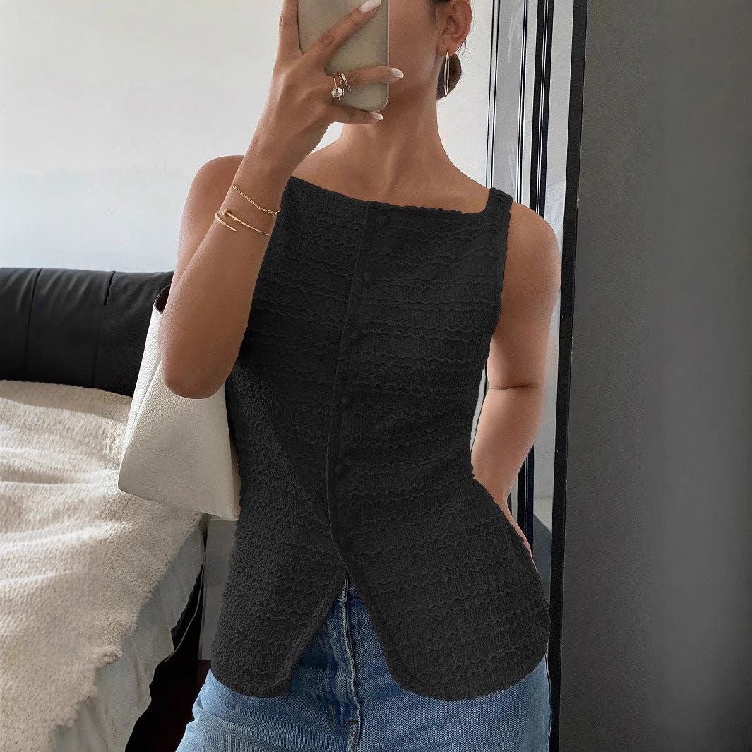 Coby | Dames Tanktop met Ribbelstructuur – Slim Fit, Mouwloos & Zachte Stof voor Casual en Gelaagde Looks