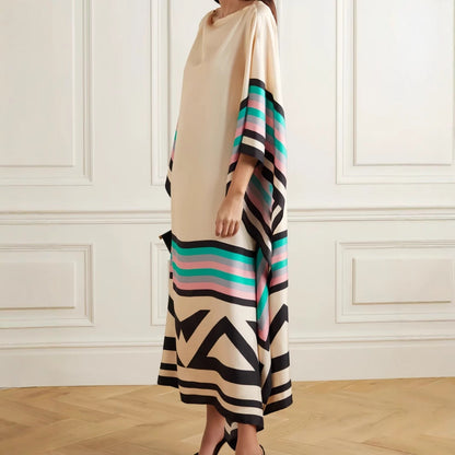 Dieuwertje | Dames Maxi Jurk – One Shoulder – Losse Pasvorm & Asymmetrische Zoom