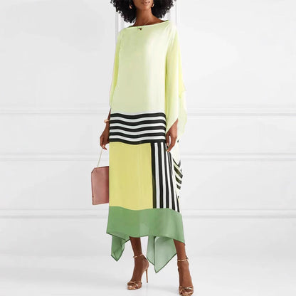 Dieuwertje | Dames Maxi Jurk – One Shoulder – Losse Pasvorm & Asymmetrische Zoom