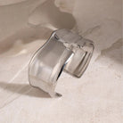 Women's Gold-Plated Minimalist Cuff Bracelet - Stainless Steel