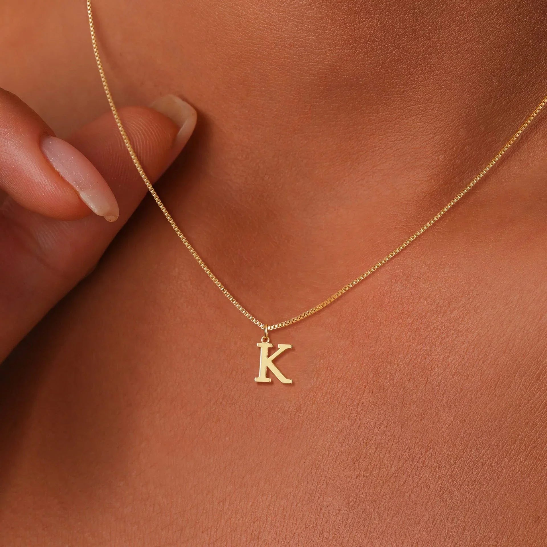 Women's Initial Pendant Necklace - Gold-Tone Letter Charm