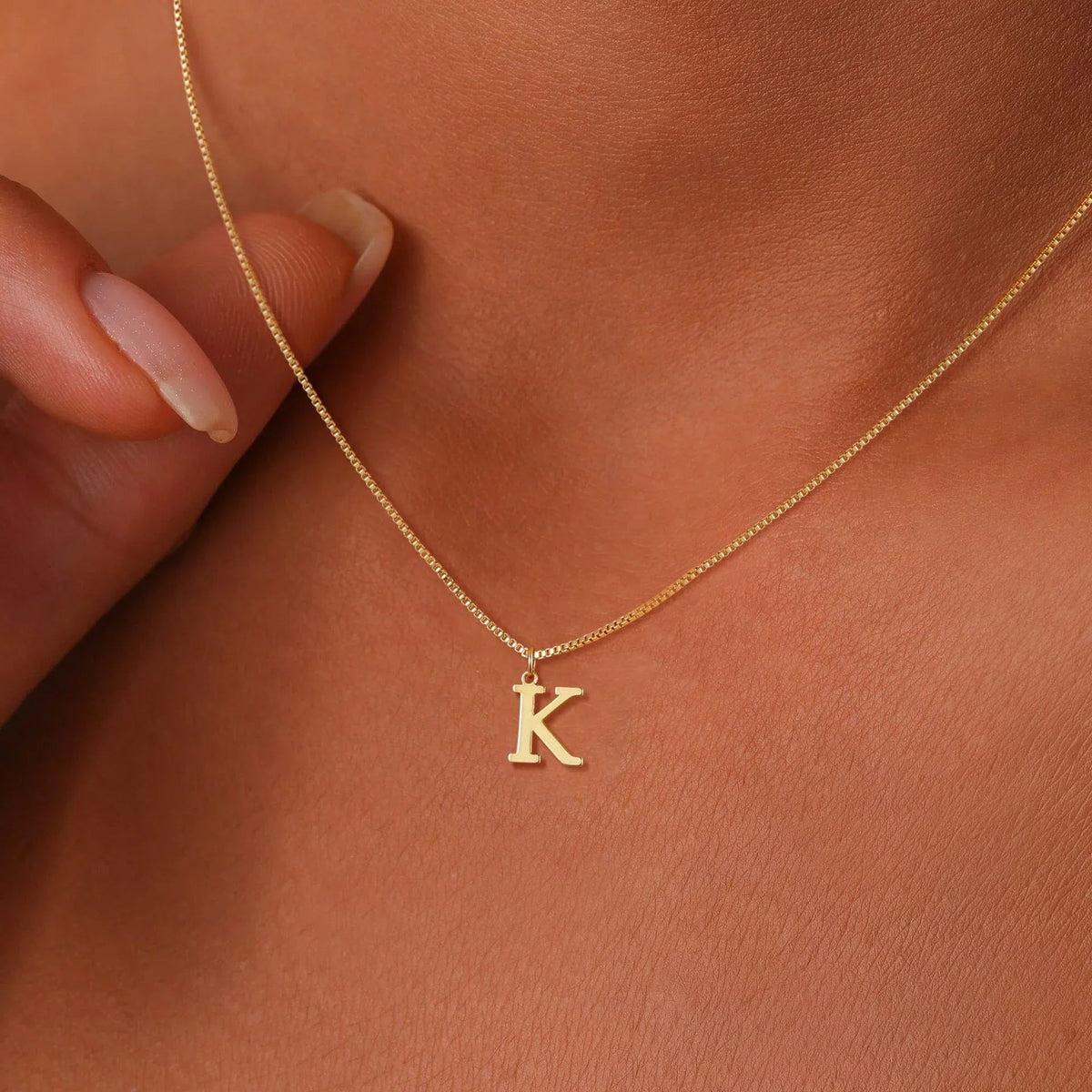 Women's Initial Pendant Necklace - Gold-Tone Letter Charm