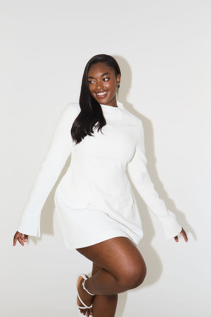 Rianne |  Trendy Jurk met Geaccentueerde Taille