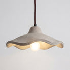 organic cement pendant lamp in grey