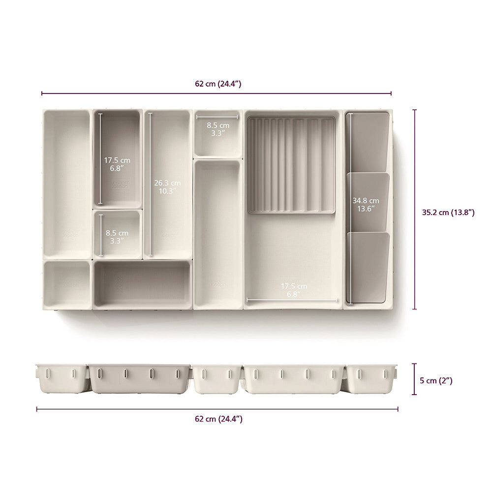 Drawer Organizer with 12 Compartments for Makeup and Cosmetics