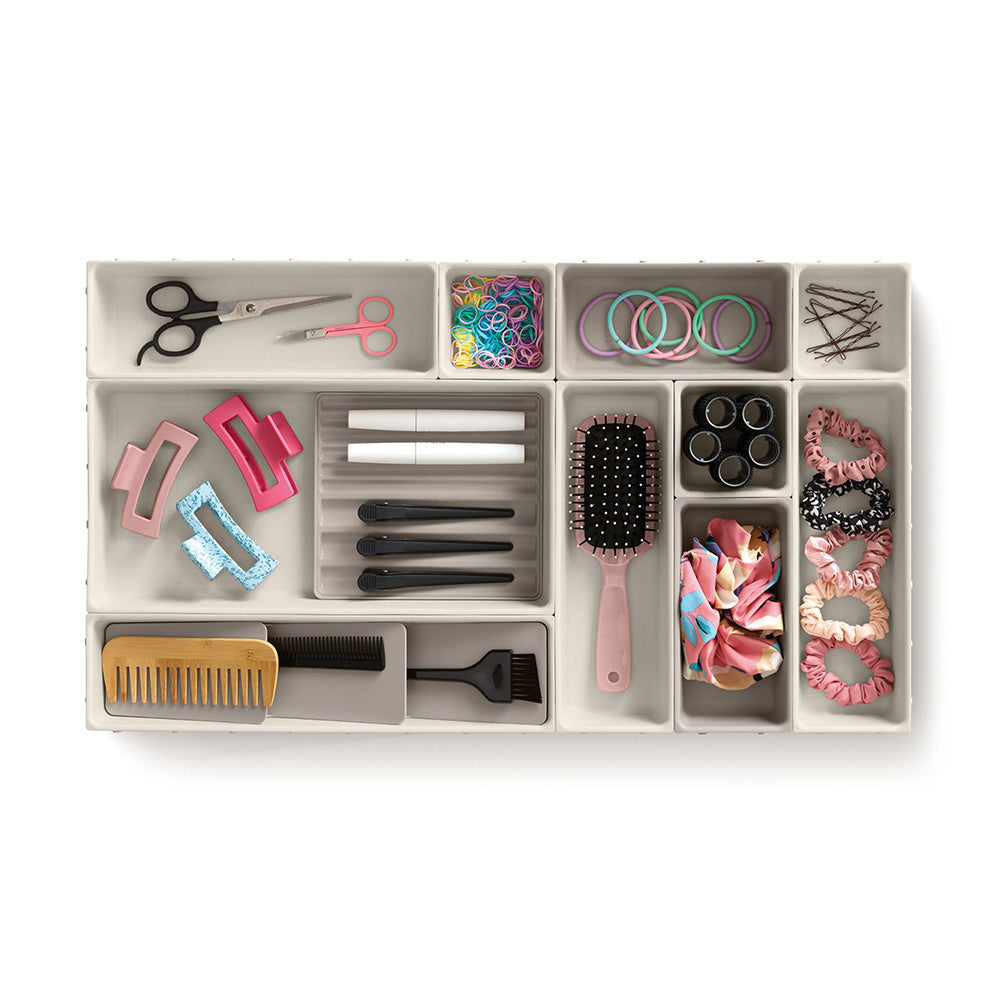 Drawer Organizer with 12 Compartments for Makeup and Cosmetics