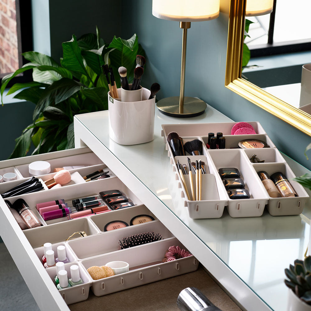 Drawer Organizer with 12 Compartments for Makeup and Cosmetics