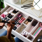 Drawer Organizer with 12 Compartments for Makeup and Cosmetics