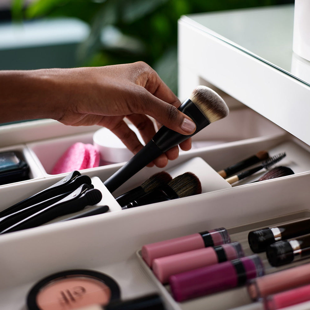 Drawer Organizer with 12 Compartments for Makeup and Cosmetics
