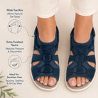 Women's Adjustable Orthopedic Sandals with Arch Support and Wedge Sole