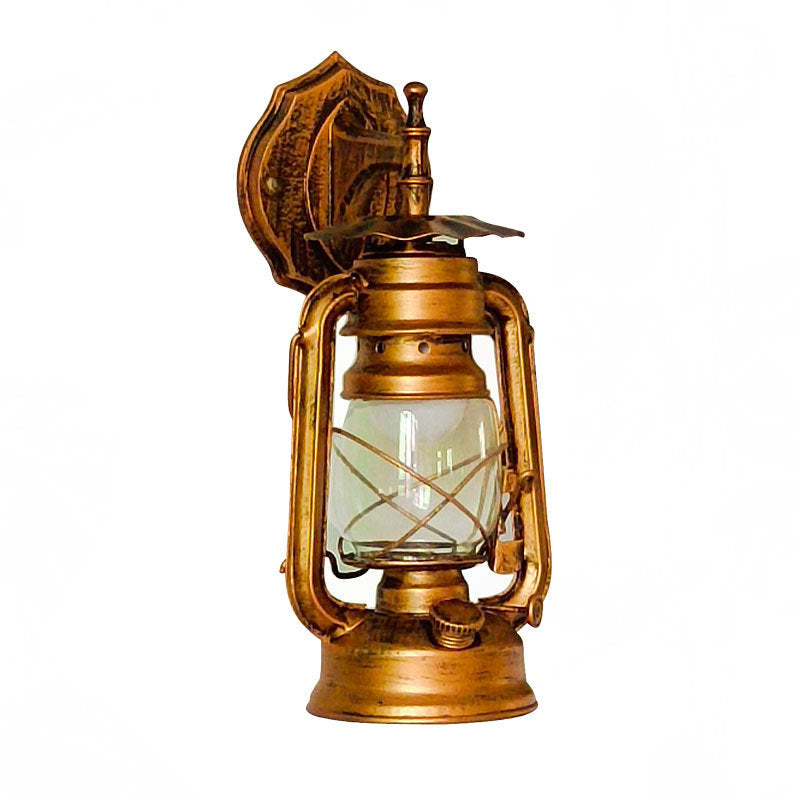 Rustic Outdoor Wall Lantern - Vintage Hurricane Design