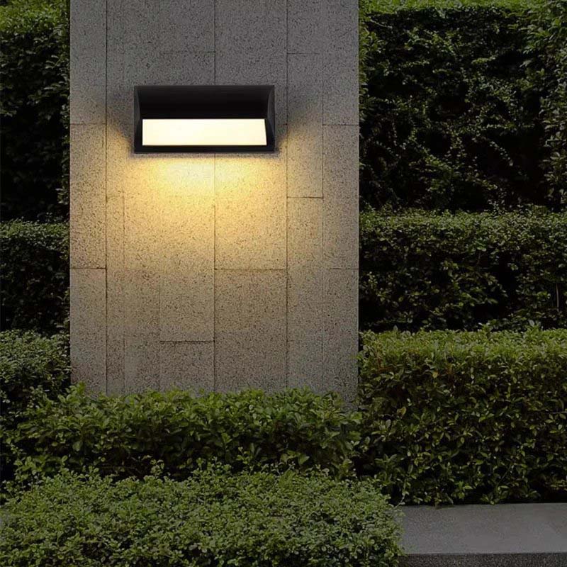 Black LED Wall Light with Motion Sensor – Weatherproof Outdoor Lighting for Garden, Porch & Path