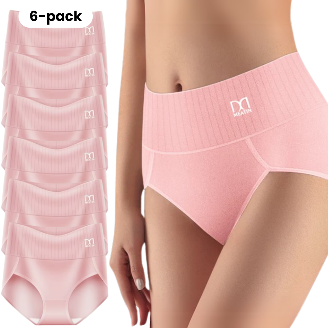 Corrigerend Zweet Afvoerend Dames Ondergoed Met Stretch - 6 PACK – Roze