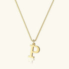 Women's Initial Pendant Necklace - Gold-Tone Letter Charm