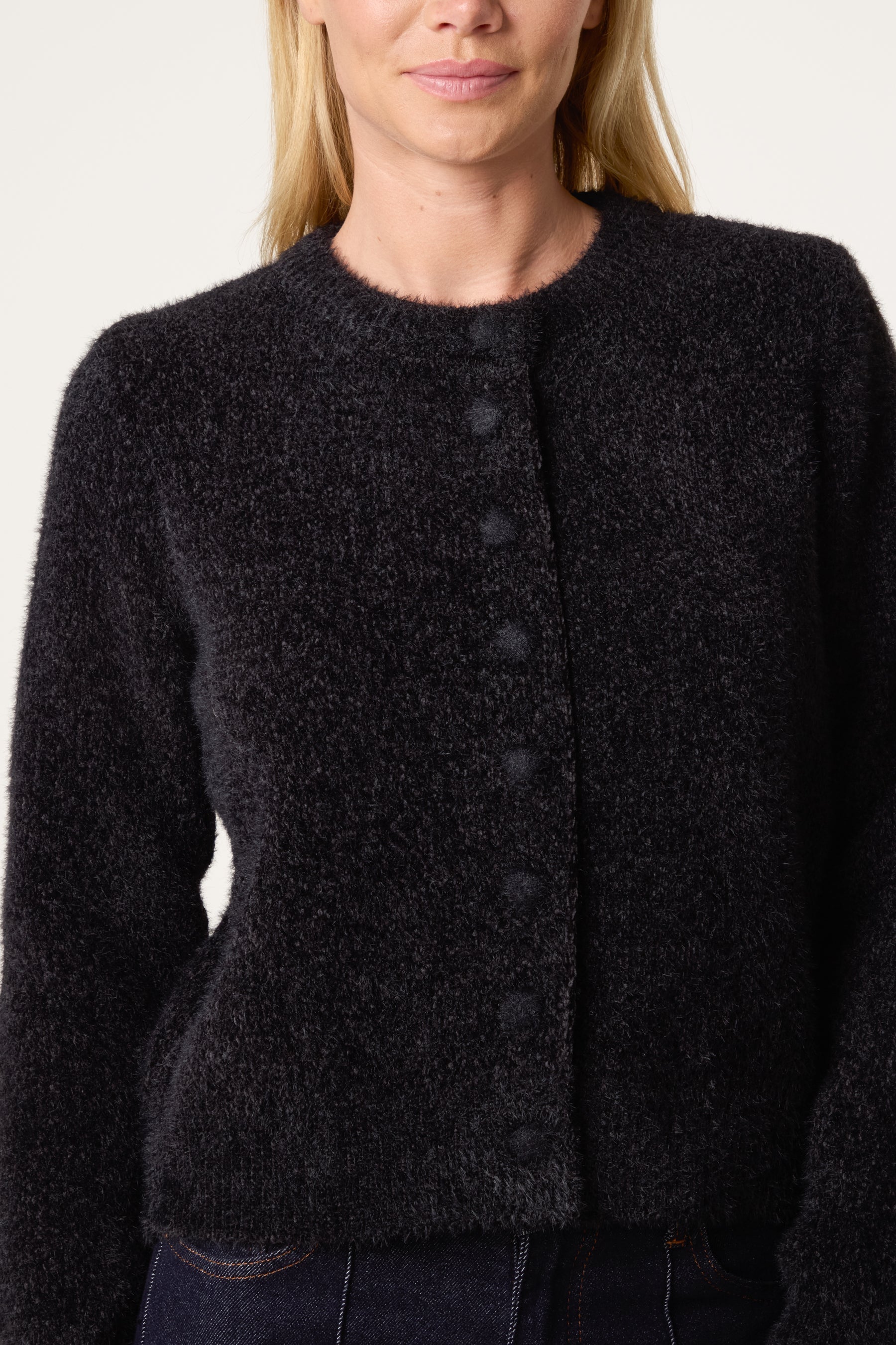 Women's Cardigan with Soft Textured Finish